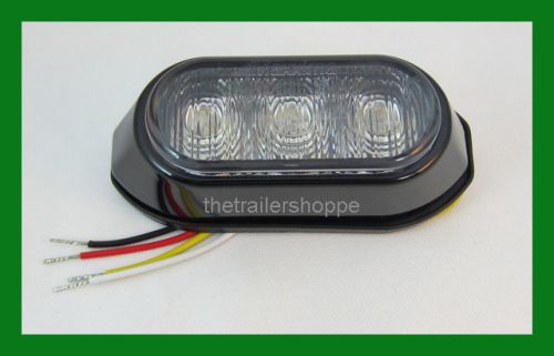 Maxxima m20372bcl blue clear lens 3 led strobe warning surface mount for sale