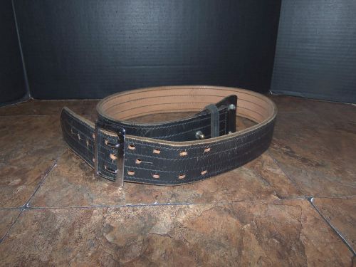 Don hume black leather police duty belt b 101 38 for sale
