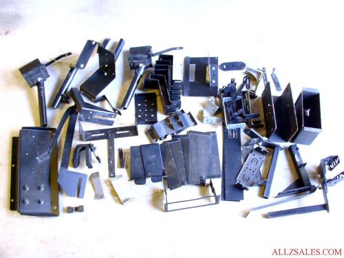 Mixed LOT of Misc. Police Car Equipment Metal Brackets, Many kinds. FOR PARTS