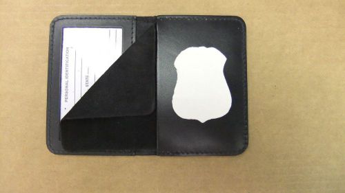 Boston Police Department Badge &amp; Id Case Holder  B-1090 Cut Out CT-14 Leather