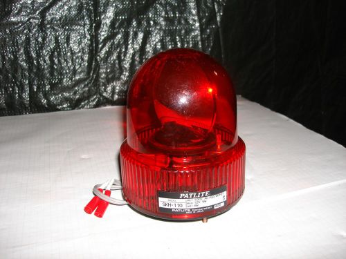 Patlite skh-110 100v ac 8 watt red flashing warning light/lamp for sale