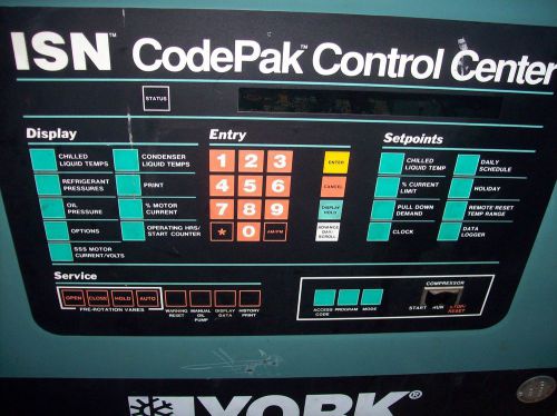 Display Panel 371-01200-002 York ISN Codepak Liquid Chilling System Control