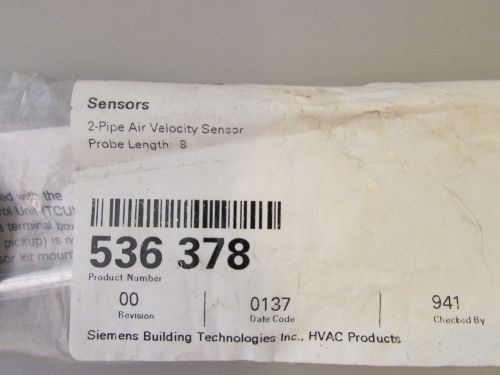 Siemens 2 Pipe Air Velocity Sensor 536 378 With 8&#039;&#039; Probe