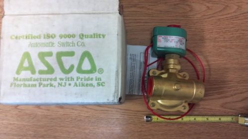 Asco red hat solenoid valve # 8210d14-120vac 2 way n/o for sale