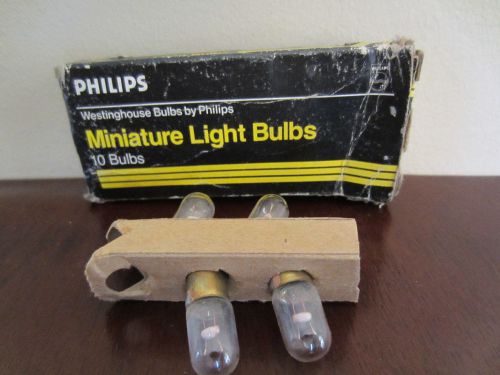 Box Of 4 Westinghouse Philips Miniature Light Bulbs Lamps No. MP7 755 6.3V NIB