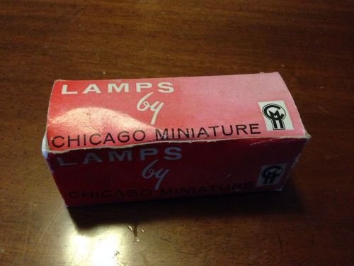 Box Of 9 Chicago Miniature Lamps  3S6 115-125 Volts 8 Watts Vintage Light Bulbs