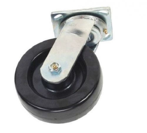 Set of 4  Plate Casters with 8&#034; x 2&#034; Phenolic Wheel with Roller Bearing, 9-1/2&#034;