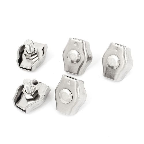M4 304 stainless steel simplex wire rope clip cable clamp single bolt 5 pcs for sale