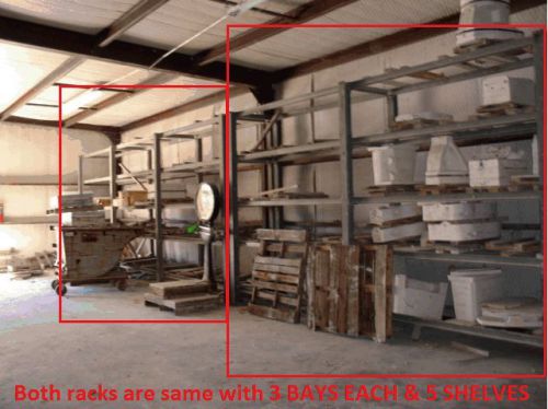 One 3 bay structural pallet rack sections 25&#039; oal w 5ea 25&#039; sheves &amp; 8 uprights for sale
