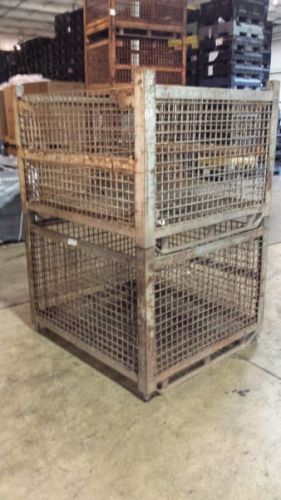 55x48x38 used rigid wire mesh basket for sale