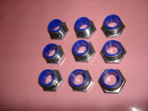 Lot of 9 thomas &amp; betts 1942 1/2&#034; insulated chase nipple connector fitting for sale