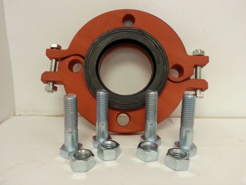 New 3&#034; standard grooved flange adapter complete with bolts and nuts for sale