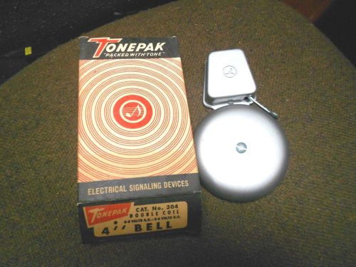 Tonepak 304 signal 4&#034; vibrating bell fire alarm new security protection nib coil for sale