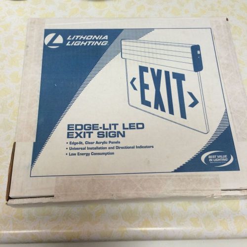 1 Lithonia Lighting EDG 2 G EL M6 Edge-Lit LED Emergency Exit Sign - NEW