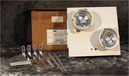 New lithonia elr2 white 6-volt 16-watt recessed emergency lighting unit for sale