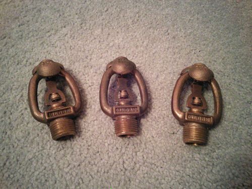 Lot of 3 - Globe Vintage Brass Fire Sprinkler Heads