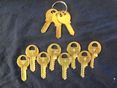 1 set  master   m1   4  pin  depth  keys  0-7            locksmith for sale