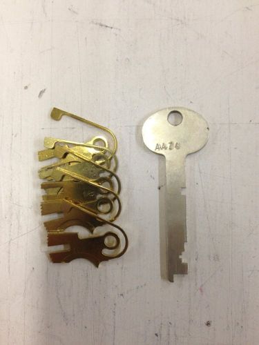(1) sargent greenleaf  s &amp; g guard key aa74 w/ levers. safe deposit - locksmith for sale