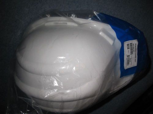 Hard hat white pyramex hp14010t/  4-pt with snap lock size adjustment=new in bag for sale