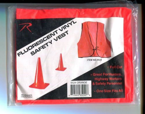 Fluorescent Vinyl Safety Vest   one size fits all