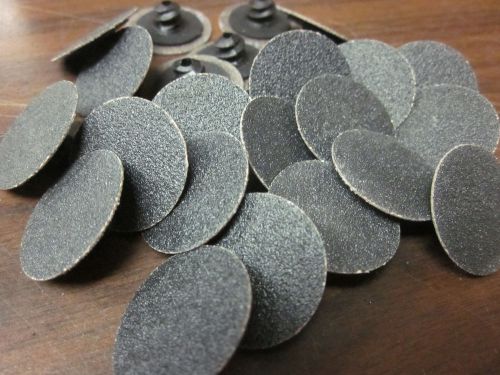 25pc 1&#034; 120grit ROLOC COOKIE DISCS SILICON CARBIDE SANDING DISC ROLL LOCK TYPE R