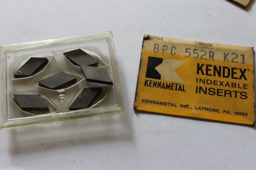 Lot of 6 Kennametal BPC 552R K21 Carbide Inserts