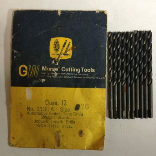 11 New GW 3.68mm X 75mm  SIZE #26 TANGED DRILL BITS TYPE No.1330A