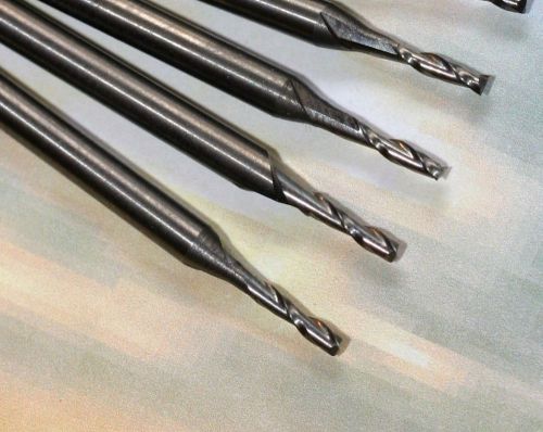 (4 pc)- 1.5mm 2 flute square end mill, 6mm loc, 50mm oal for sale