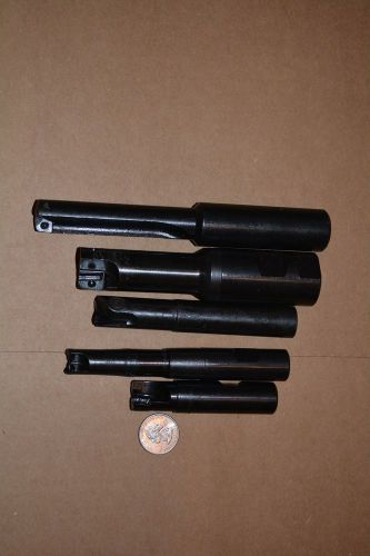 LOT OF 5 INSERT MILLS  3/4 TO 1-1/4 SHANK MIXED 3&#034; TO 6&#034; LONG