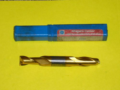 15/32&#034; End Mill 2 Flute Double End TiN Coated HSS 13/16&#034; Length of Cut NEW