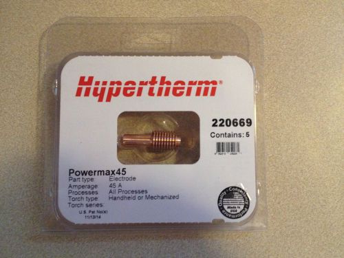 Hypertherm PowerMax 45 Electrodes #220669 - 45 amp -5 pack