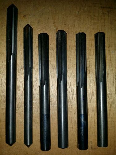 Set of 6 Solid Carbide Reamers - 6 flutes