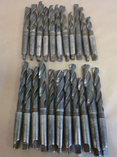 22pc. #3 MORSE LONG FLUTE TAPERS 3/4&#034; 49/64&#034; 13/16&#034; 25/32&#034; 1&#034; 1-1/16&#034;