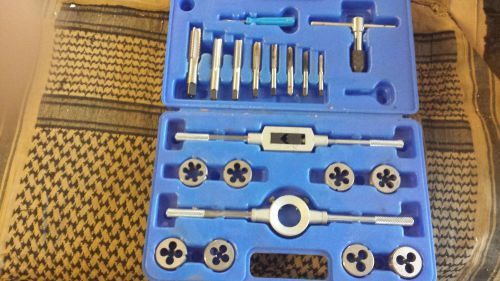 Westward pro Tap and Die Set, Fractional, High Speed Steel large size 1/4-3/4,