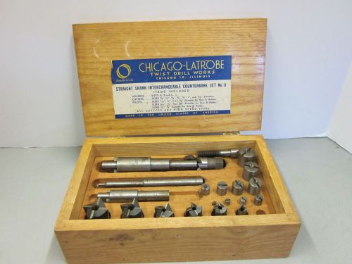 Vintage Chicago-Latrobe Set #6 Interchangeable Counterbore Set Made in USA