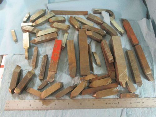 LOT OF MISC HSS AND CARBIDE BRAZED LATHE TURNING TOOL BITS MACHINIST 1/2 &amp; OTHER