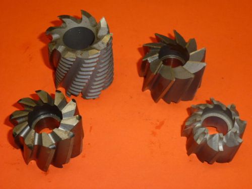 Lot of (4) shell face mills,1-3/4&#034; &amp; 2&#034; diameters, weldon for sale