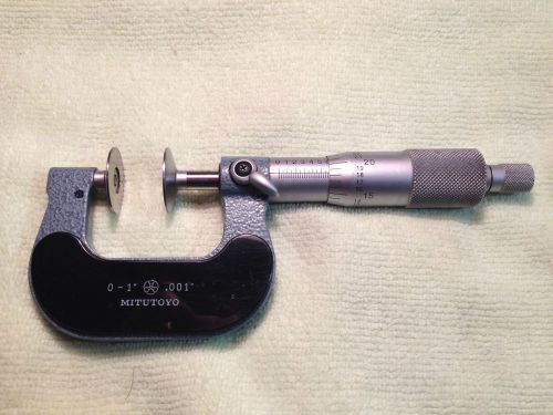 Mitutoyo 0-1&#034; flange micrometer **free shipping** for sale