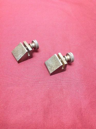 VINTAGE PAIR OF KEY SEAT RULE CLAMPS! NO MAKER NAME, STARRETT? NICE!