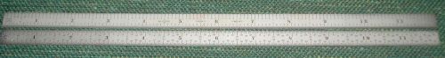 STARRETT C305R-12 SATIN CHROME SCALE FULL-FLEXIBLE 10th, 100th, 32nd, 64th GRADS
