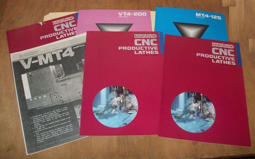 Kitako Lot of 6 Manuals: MT4-125, CNC PRODUCTIVE LEATHES, V-MT4, VT4-200