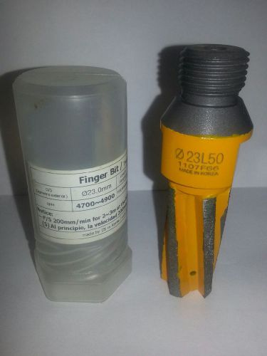 Finger Bit with 1/2&#034; Gas Thread - For Hard Granite or Marble