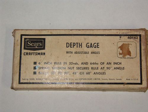 Depth gage, 6&#034;, Sears Craftsman