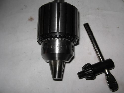 Jacobs # 34-2 drill chuck/key,1/2&#034; straight shank, jt2 mount, 0-1/2&#034; capacity for sale