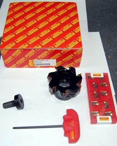 Sandvik ra390 3&#034;  indexable sq. shoulder facemill kit w/ r390-17 04 08 inserts for sale