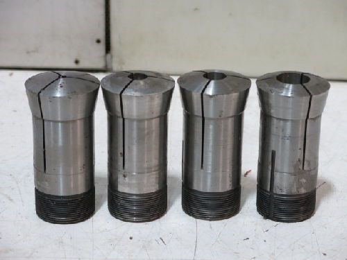 4 MIXED HARDINGE 16 C ROUND COLLETS LOT, 6mm, 15mm, 18mm, 26mm
