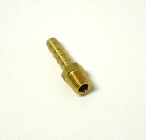 Hose barb for 1/4&#034; id hose x 1/8&#034; male npt hex body brass fuel fitting &lt;q-hb004 for sale