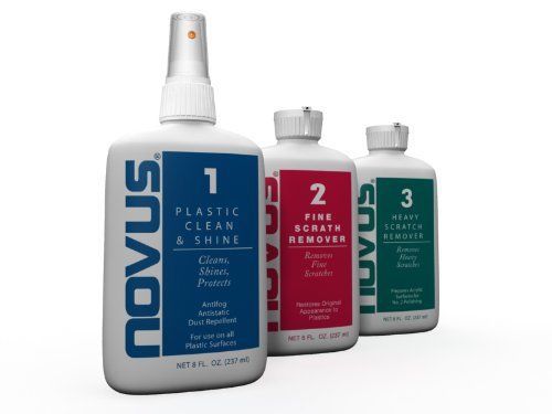 New novus 7100 plastic polish 8 oz. kit for cleaning &amp; restoring free shipping for sale
