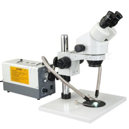 Omax 7-45x zoom binocular stereo microscope+shadowless 150w gooseneck cold light for sale