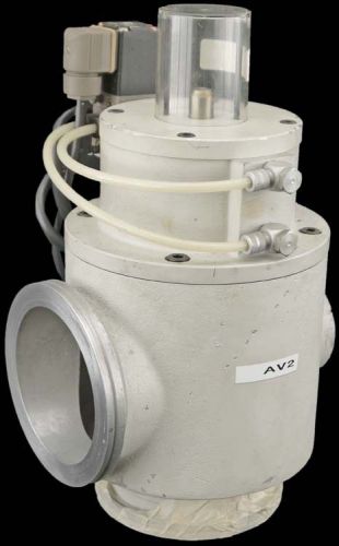 Leybold-heraeus 28176b3 right angle vacuum valve unit +burkert 420-g 2.5-10bar for sale